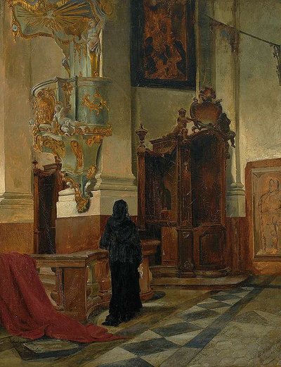 Baroque Church Interior by Hans Eduard von Berlepsch Valendas
